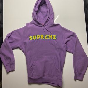 Supreme Cord Collegiate Logo Hooded Sweatshirt